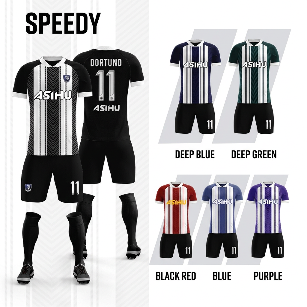 Personalized Football Team Kit with Name & Number